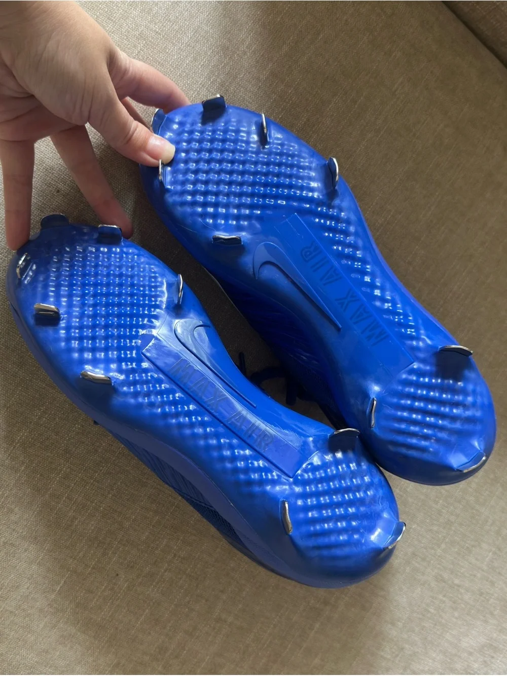 Nike Men’s Royal Blue Cleats with White Swoosh